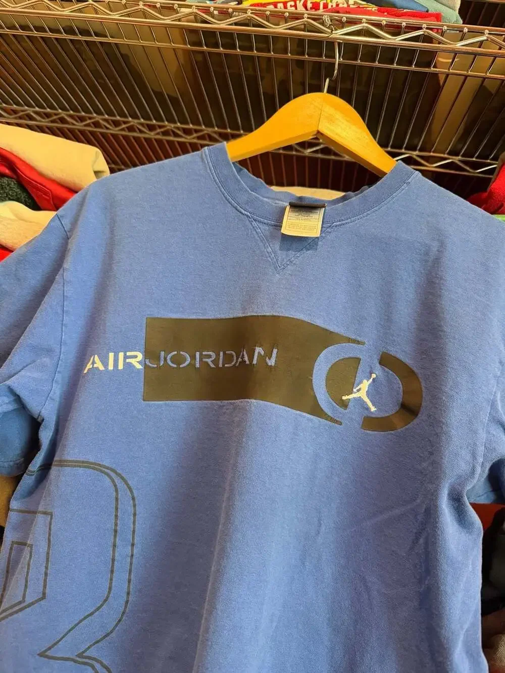 Vintage Air Jordan Jumpman 23 Graphic T-Shirt Blue Medium Men’s Y2K